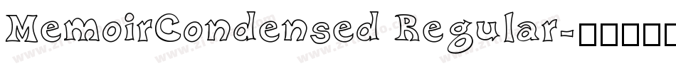 MemoirCondensed Regular字体转换